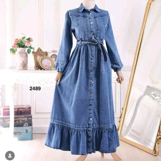 Robe hijab boutonneé