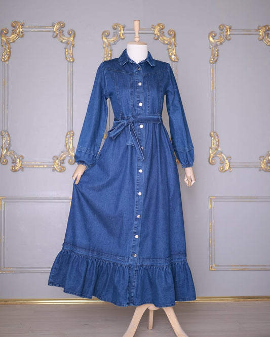 Robe hijab boutonneé